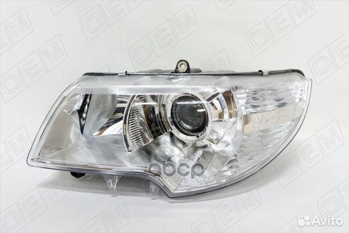 Фара левая Skoda Superb 2 2008-2013, галоген, под