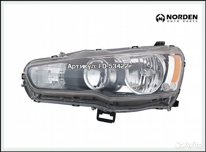 Фара левая механическая Mitsubishi Lancer 10