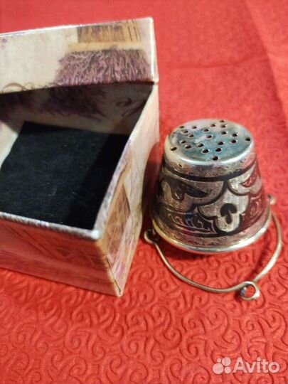 Ситечко для чая серебро. Кубачи