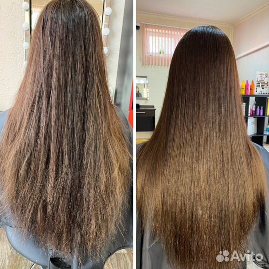 Кератиновое выпрямление волос
