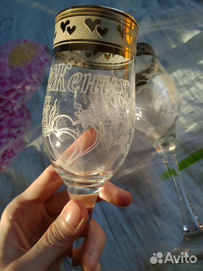 Свадебные бокалы для жениха и невесты