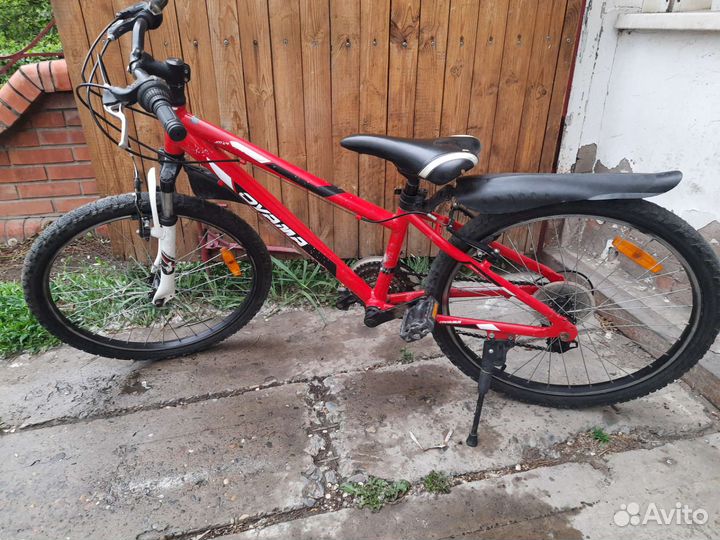 Велосипед красный oyama колеса 24 скоростной