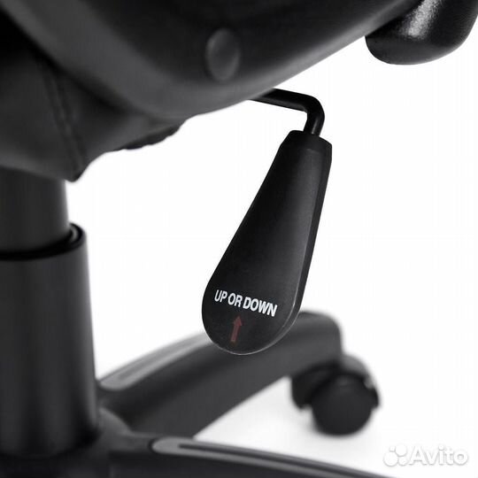 Кресло компьютерное Duke кож-зам-ткань, черный-сер