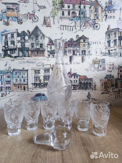 Графин хрустальный с рюмками