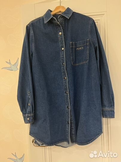 12storeez джинсовое платье рубашка