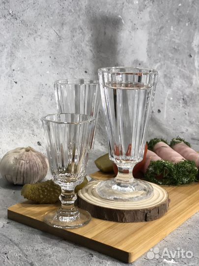 Рюмки стопки лафитники хрустальные
