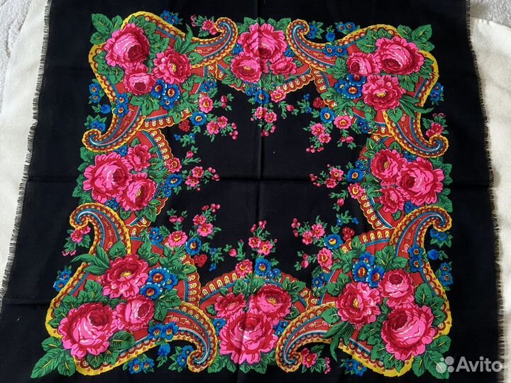 Павловопосадский платок шерсть СССР