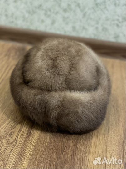 Шапка ушанка норковая женская 55 см