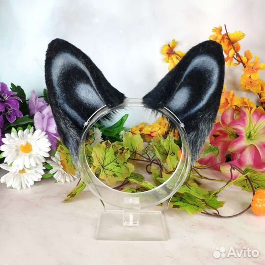 Волчьи ушки на ободке / ободок с волчьими ушками