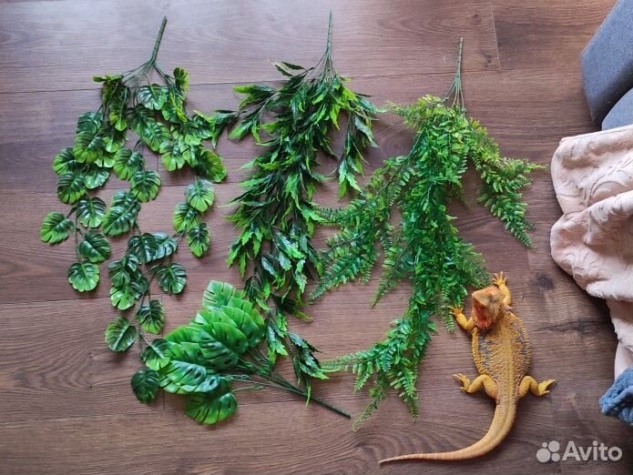 Искусственные растения для террариума рептилии