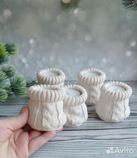 Подсвечник из гипса ручная работа