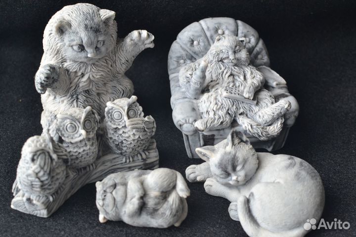 Винтажные фигурки из мраморной крошки