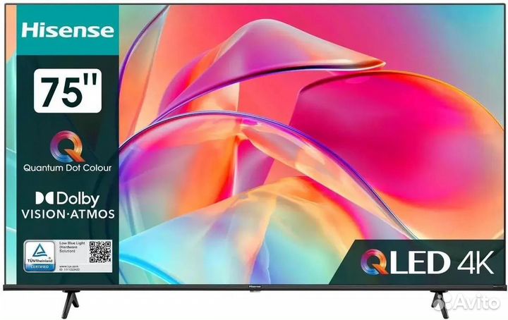 Огромный Qled Hisense 75 (190см) SMART TV