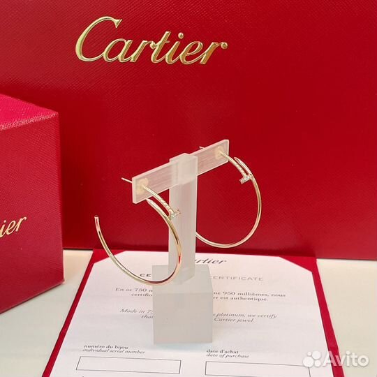Cartier серьги из золота 750 пробы и бриллиантов