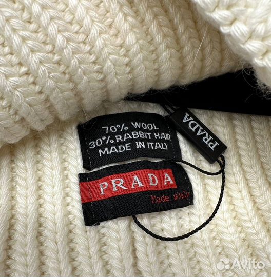 Комплект шапка и шарф Prada