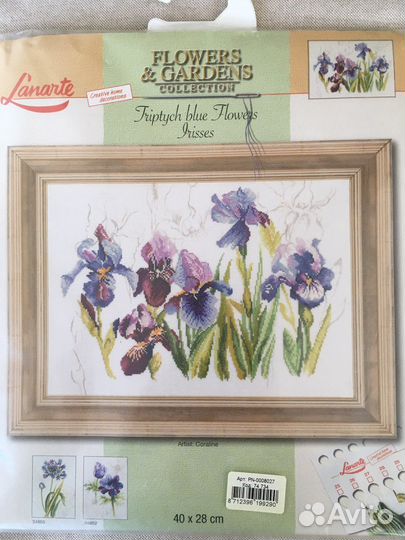 Lanarte Ирисы набор для вышивания крестом