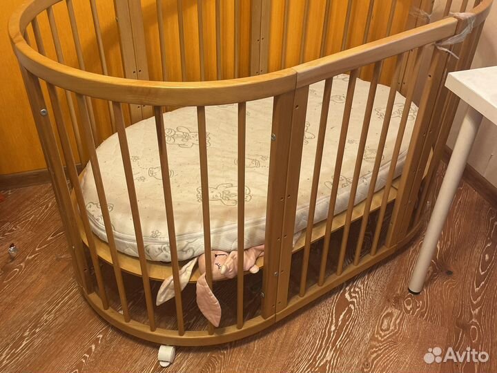 Детская кроватка трансформер круглая