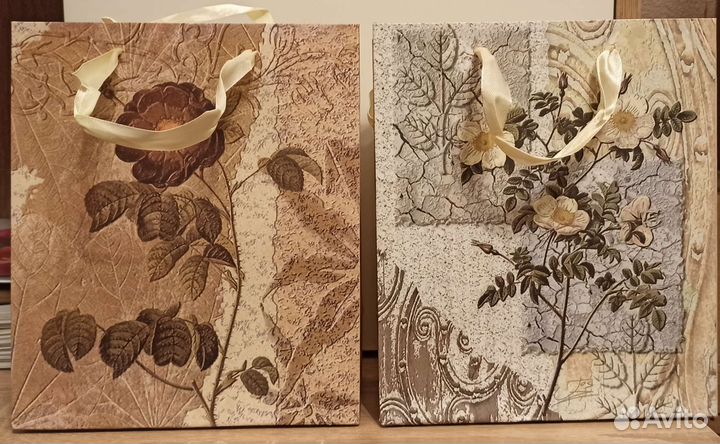 Пакеты подарочные (плотные, крафт) в ассортименте