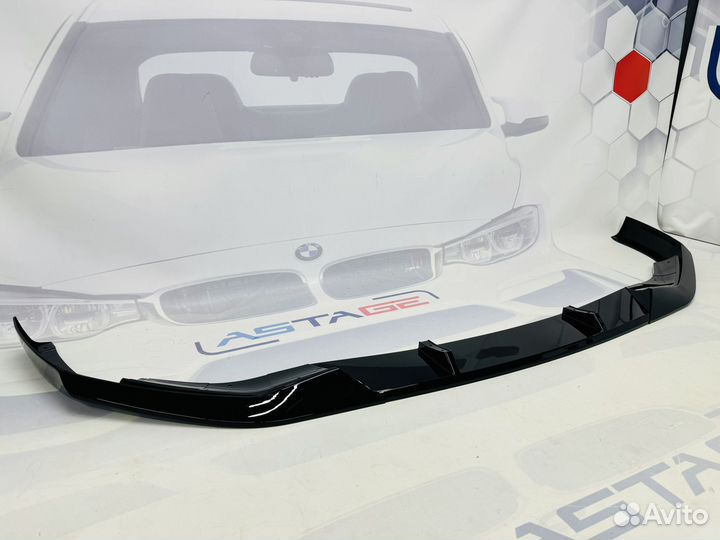 Сплиттер BMW G30 рест черный глянец