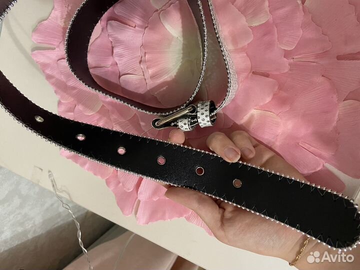 Ремень женский белый