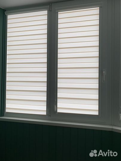 Рулонные шторы День-ночь персик