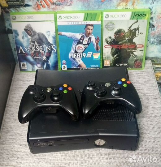Xbox 360 + диски с фото