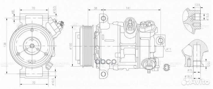 Компрессор кондиционера dodge caliber /jeep