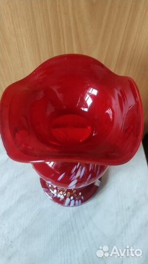 Ваза для цветов цветное стекло СССР