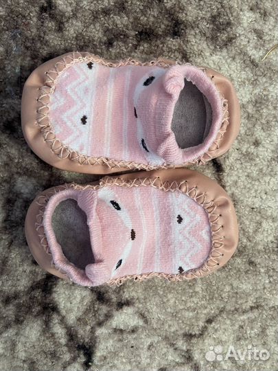 Пинетки для девочки, теплые пинетки на осень-зиму