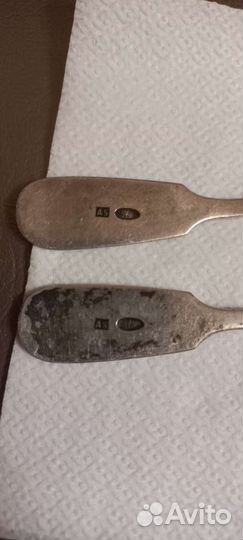 Две чайные ложки Царские Серебро