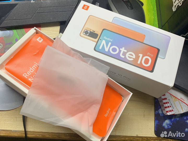 Чехол и коробка redmi note 10 pro