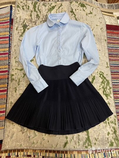 Школьная одежда для девочки синяя 140-146