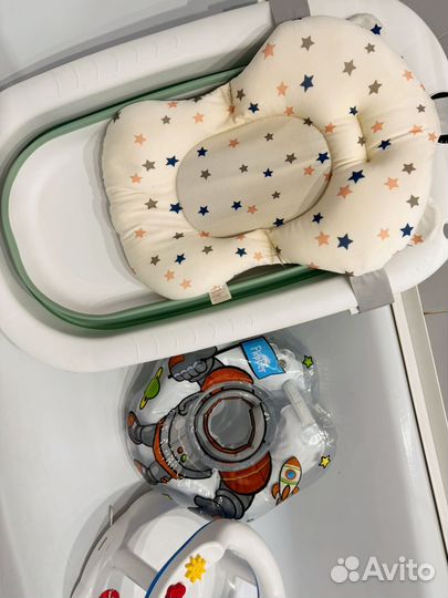 Детская ванночка складная, стульчик для купания