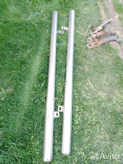 Пороги на hyundai Santa Fe хром