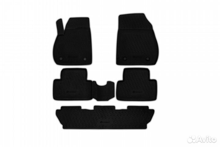 Коврики в салон opel Zafira, 2012- 7 мест 5 шт. (п