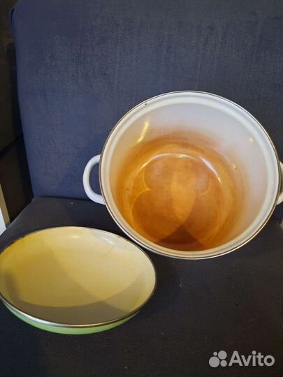 Кастрюля эмалированная ссср, с крышкой