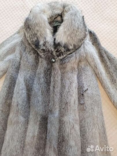 Шуба, нутривая, воротник песец натуральныйворотник