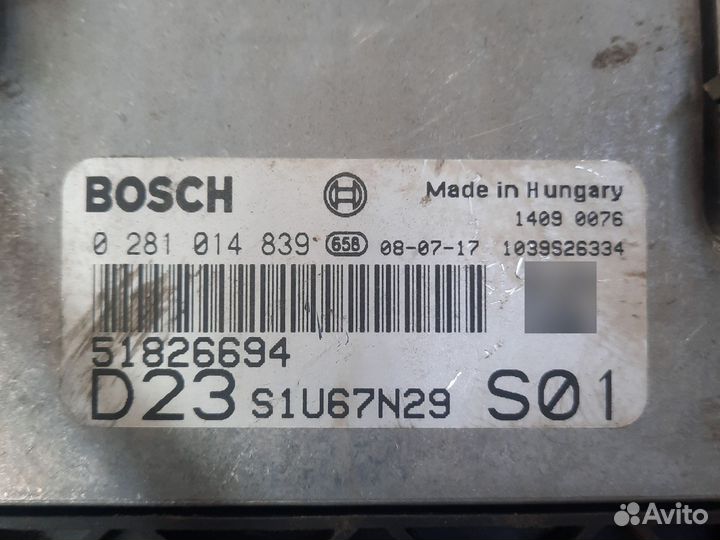 Эбу Fiat Ducato Bosch 0 281 014 839