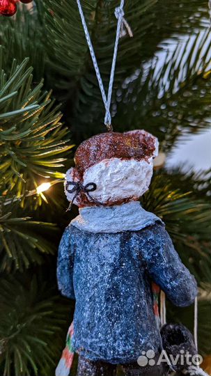 Ватные елочные игрушки