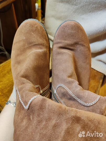 Сапоги женские зимние замшевые 40 размер