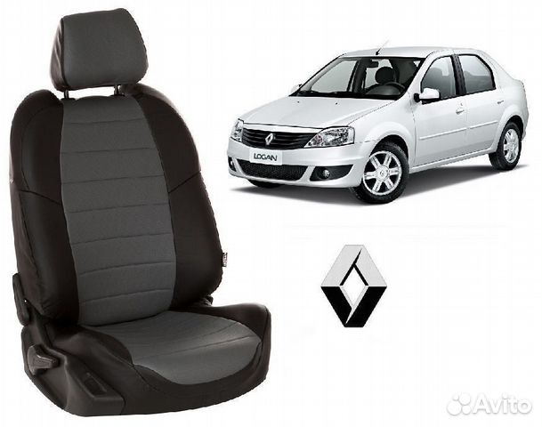 Чехлы из экокожи на Рено Логан 1 поколение 04-15г