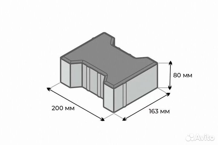 Тротуарная плитка / Брусчатка Стандарт Красный 80