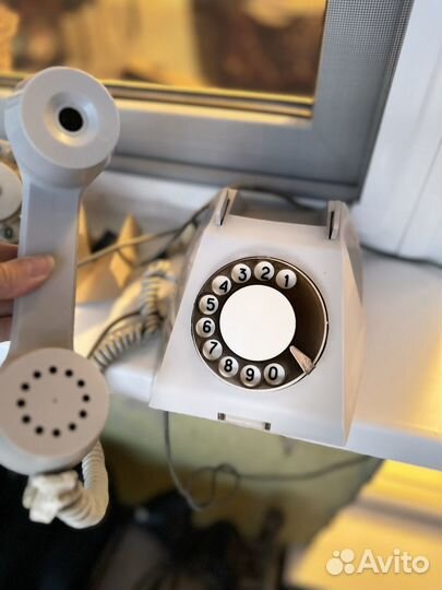 Телефон СССР дисковый + 2 диска разных цветов