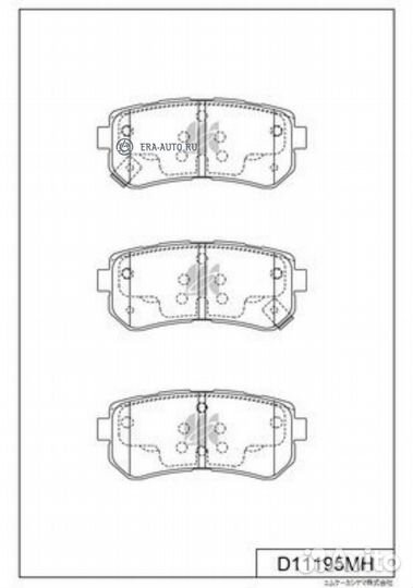 Kashiyama D11195MH Колодки торм.зад