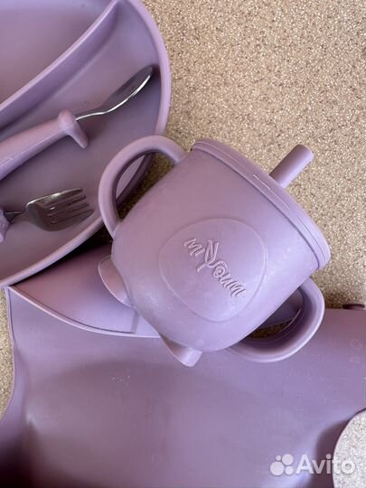 Набор силиконовой посуды для ребенка Miyoumi