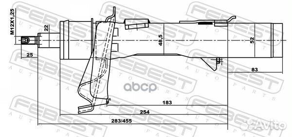 Амортизатор передний левый GAS.twin tube 216651