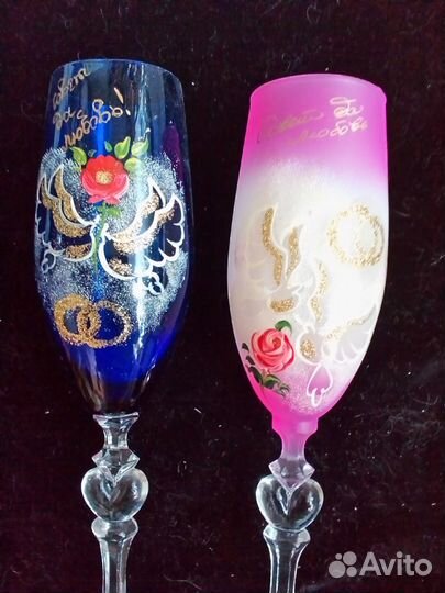 Фужеры, рюмки, стопки винтажные и свадебные