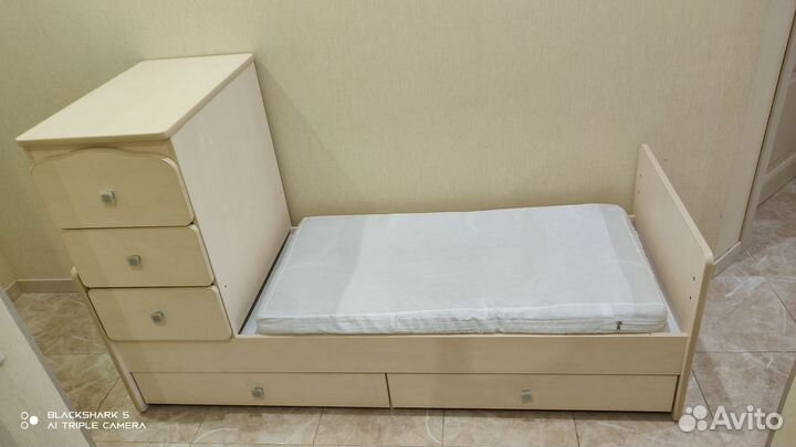 Детская кровать трансформер с тумбой (170х60 см)