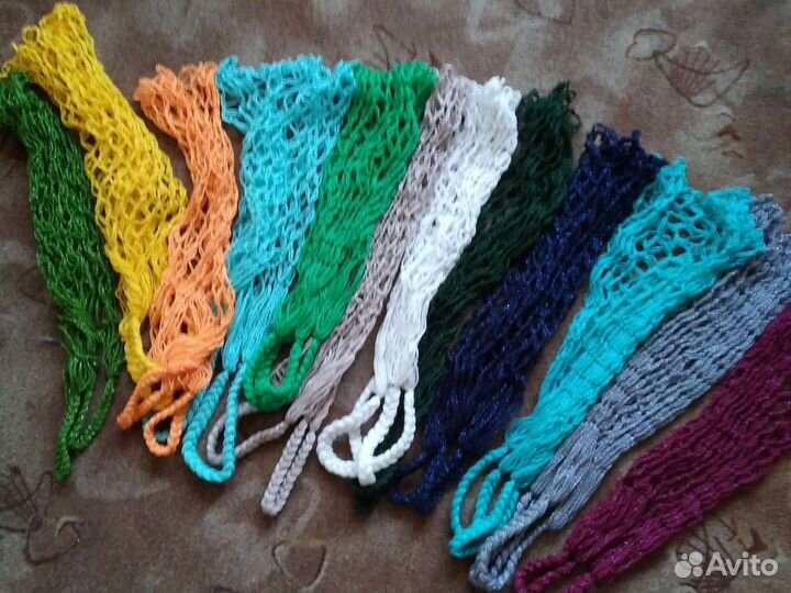 Сумка авоська вязаная