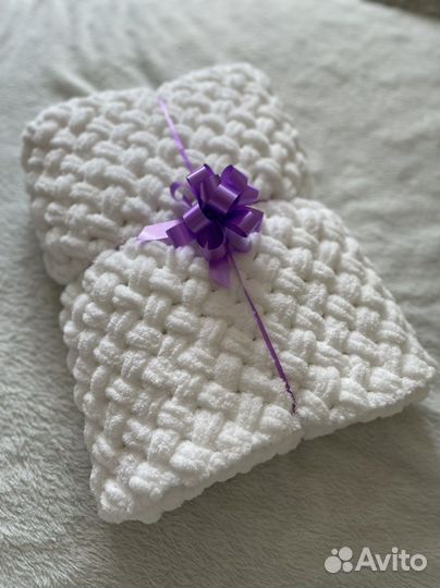 Плед детский вязаный ручная работа